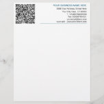 QR Code Letterhead Your Business Name Address Info<br><div class="desc">Custom Font and Colours - Your Professional Business Letterhead with QR Code - Add Your QR Code - Image / Business Name - Company / Address - Contact Information - Resize and move or remove and add elements / image with Customization tool. Choose font / size / colour ! Good...</div>