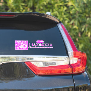 QR Code Lipgloss Business Name Car Decal 