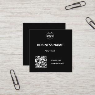 Qr code Logo Business Menu Contact  Square Business Card