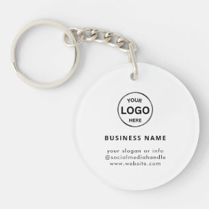 Qr Code Logo Business Modern Simple Acrylic  Keychain