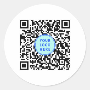 QR Code Logo Classic Round Sticker