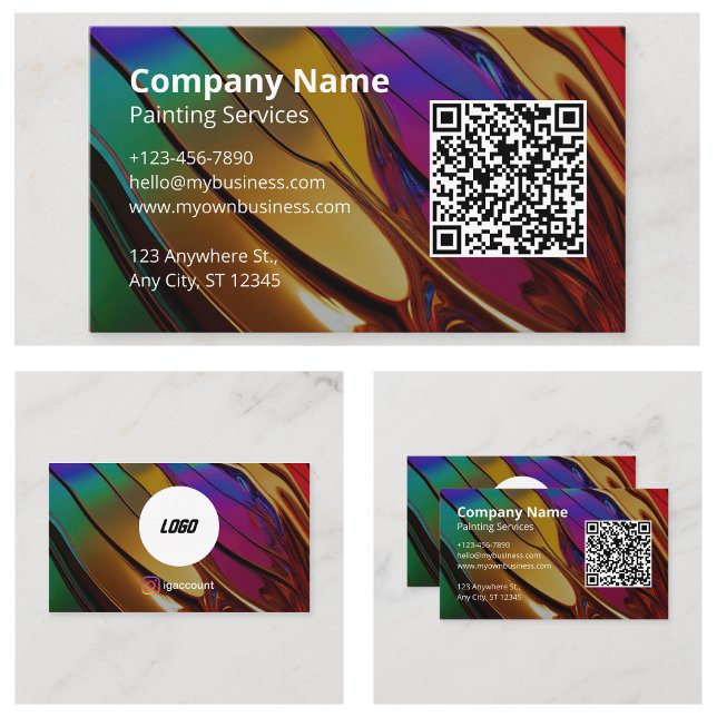 QR Code Logo Minimal Elegant Business Card (QR Code Logo Minimal Elegant Business Cards)