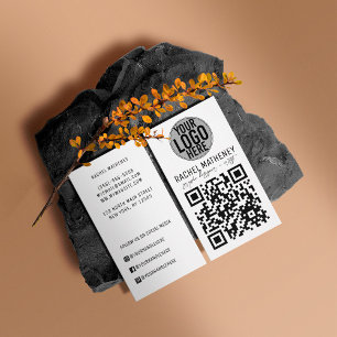 QR Code Logo Modern Simple Professional Business C Business Card