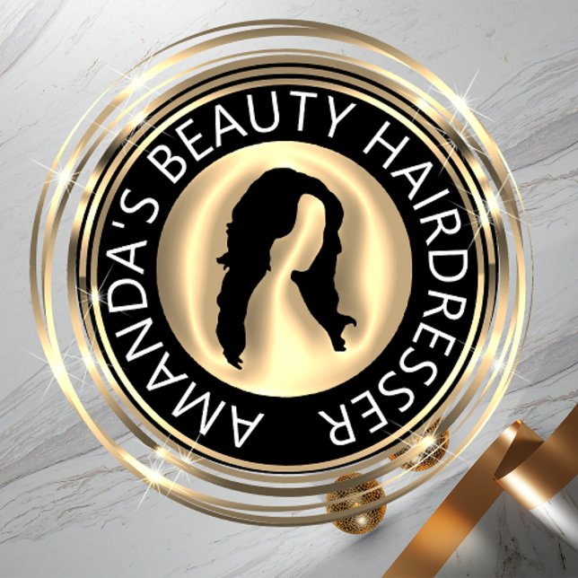  QR Code Logo Online Shop Frame Black  White Square Business Card (Creator Uploaded)