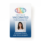 QR Code Logo Photo ID Covid Vaccine Pass Blue
