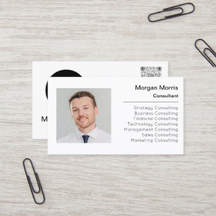 QR Code Logo Photo Professional Corporate Company Business Card