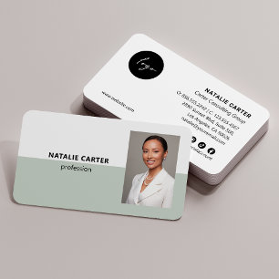 QR CODE Logo Professional Photo Portrait SAGE Business Card