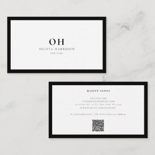 QR Code Luxury Minimalist Business Card