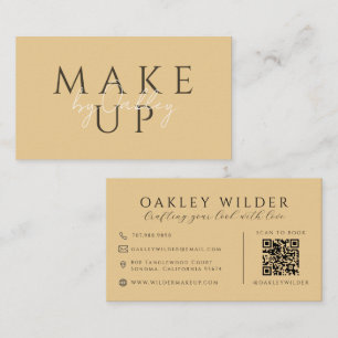 QR Code Makeup Artist Sand  Business Card
