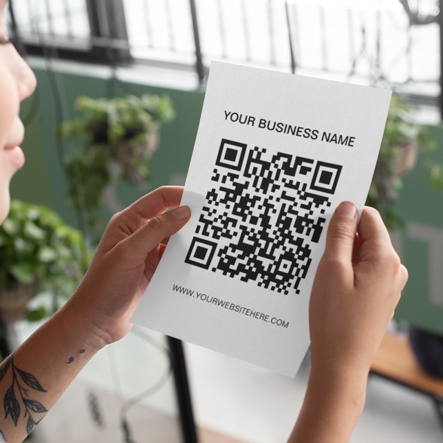 QR Code Marketing Promotional Black & White Flyer (Creator Uploaded)