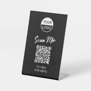 QR Code Menu Classic Contactless Pedestal Sign