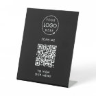 QR Code Menu | Logo Black Contactless Modern