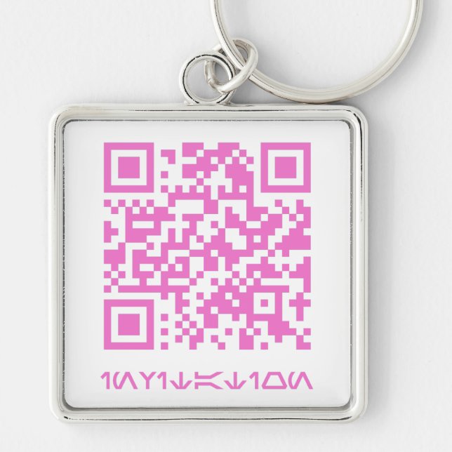 QR Code Message for the HOCO date.b Keychain (Front)