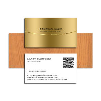QR Code Metallic Faux Gold and White