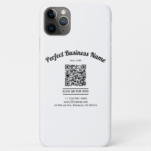 QR Code Minimalist Black And White Simple Clear iPhone 11 Pro Max Case
