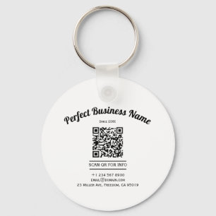 QR Code Minimalist Black And White Simple Clear Keychain
