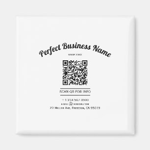 QR Code Minimalist Black And White Simple Clear Magnet