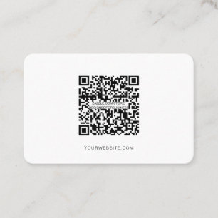QR code, Minimalist Modern, Simple,black and white Business Card