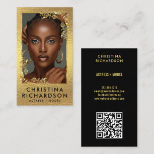 QR code Models dancers actress photographer photo Business Card