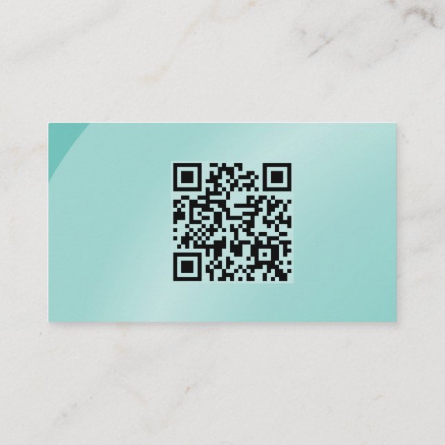 Qr Code Moderate Watercolor Modern Neat Shaded Business Card (Back)