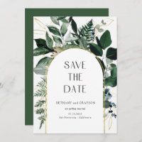 QR code, Modern Botanical Greenery garden wedding