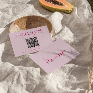 QR Code Modern Bright Colourful Retro Fun Wedding RSVP Card