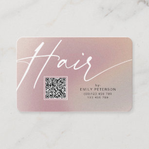 QR code modern business cards for hair stylist