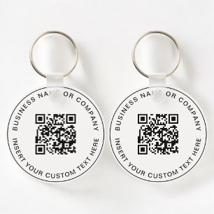 QR Code Modern Business Minimalist Keychain