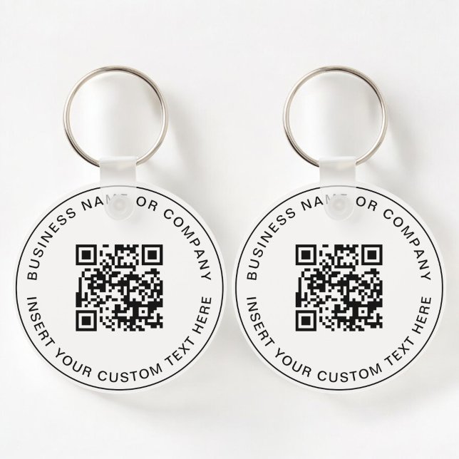 QR Code Modern Business Minimalist Keychain (Creator Uploaded)