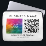 QR Code Modern Custom Template Business Logo Laptop Sleeve<br><div class="desc">Custom Company Corporate Logo Name QR Code Elegant Promotional Electronics Bags / Tablet & Laptop Cases / Laptop Sleeves / Neoprene Laptop Sleeve 13 inch.</div>