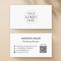 QR Code Modern Minimalist Black White Customized