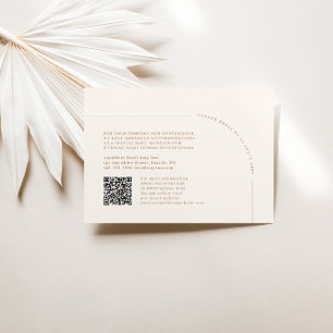 QR Code Modern Minimalist Boho Arch RSVP Card