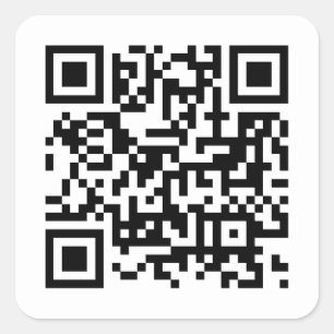 QR Code Modern Minimalist Business Square Sticker
