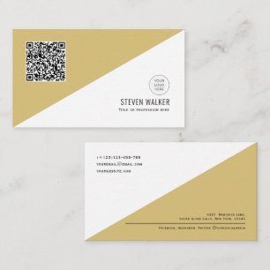QR code Modern Minimalist Clean Corporate Business Card