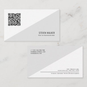 QR code Modern Minimalist Clean Professional Busin Business Card