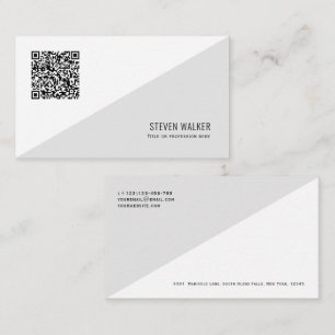 QR code Modern Minimalist Clean Professional Busin Business Card