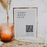 QR Code Modern Minimalist Honeymoon Fund Sign Invitation<br><div class="desc">This is an modern, elegant honeymoon fund sign featuring minimalist layout and beautiful, modern font. All colours are editable. // For matching designs, search "HARLOW" in the Sincerely By Nicole Zazzle store. * If you like this design but don't see it available for something you are looking for, please reach...</div>