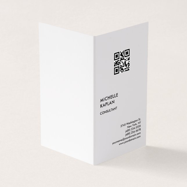 QR Code Modern Professional Exclusive Business Card (Outside)