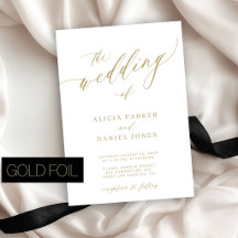 QR code modern romantic elegant gold wedding