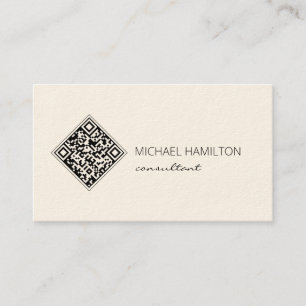 QR Code Modern Simple Business Card