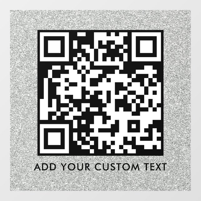 QR Code | Modern Simple Stylish Scannable  Window Cling (Sheet)