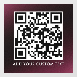 QR Code Modern Simple Stylish Scannable Window Cling
