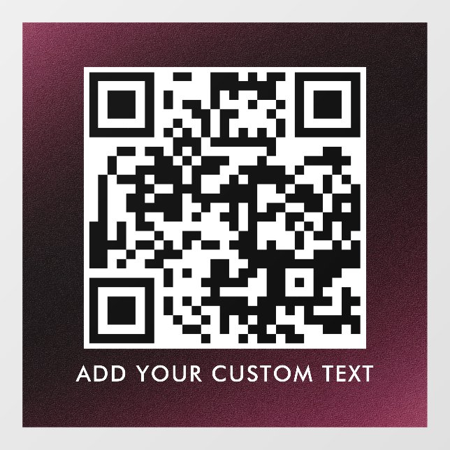 QR Code | Modern Simple Stylish Scannable  Window Cling (Sheet)