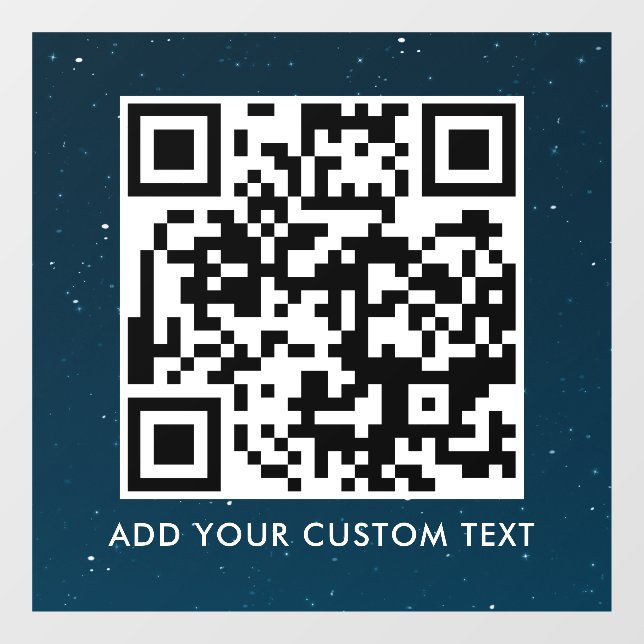 QR Code | Modern Simple Stylish Scannable  Window Cling (Sheet)