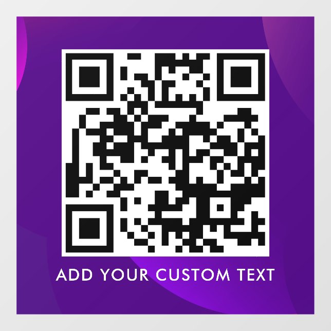 QR Code | Modern Simple Stylish Scannable  Window Cling (Sheet)