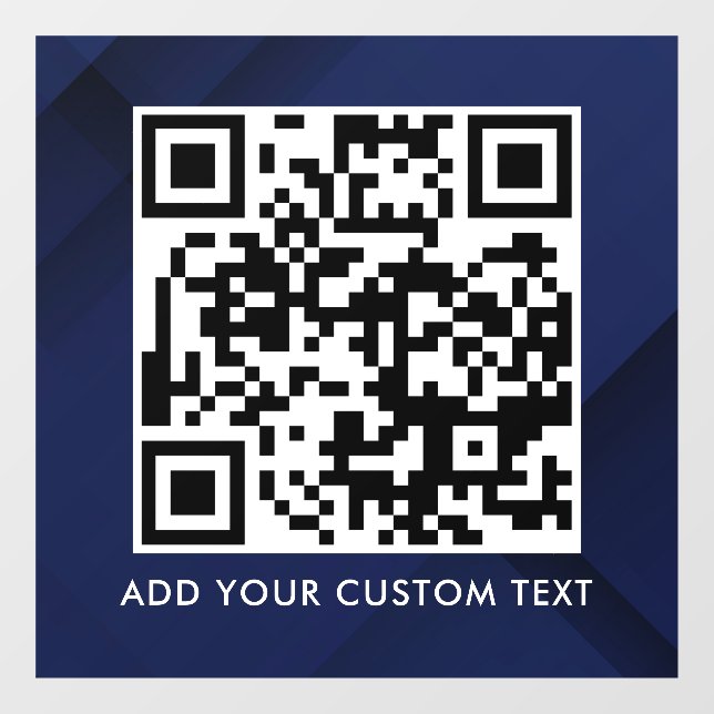 QR Code | Modern Simple Stylish Scannable  Window Cling (Sheet)