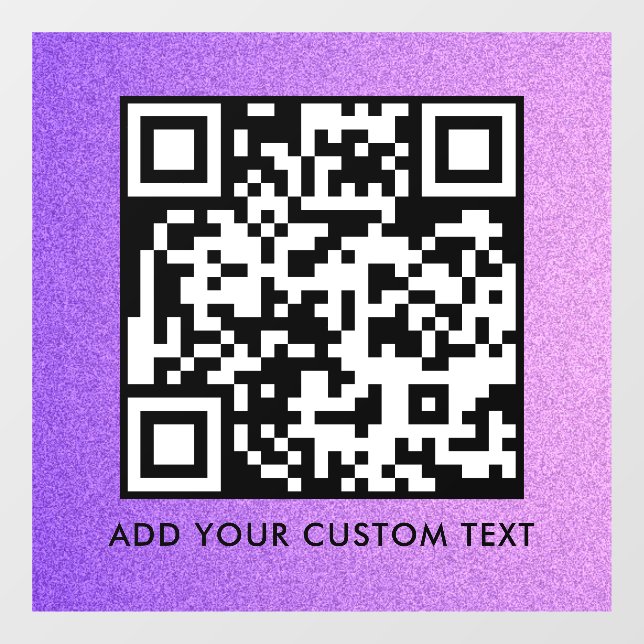 QR Code | Modern Simple Stylish Scannable  Window Cling (Sheet)