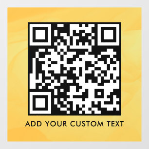 QR Code   Modern Simple Stylish Scannable  Window Cling