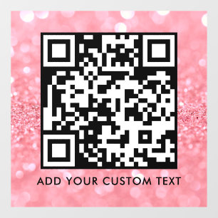 QR Code Modern Simple Stylish Scannable Window Cling