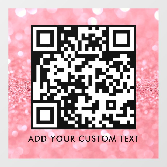 QR Code | Modern Simple Stylish Scannable  Window Cling (Sheet)